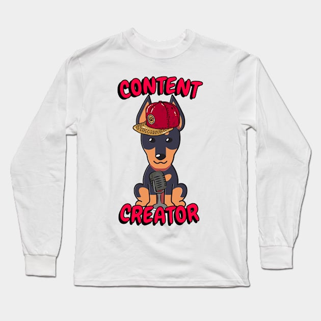 Cute guard dog is a content creator Long Sleeve T-Shirt by Pet Station